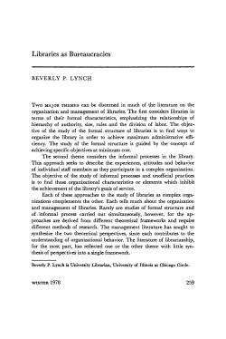 Libraries as Bureaucracies
