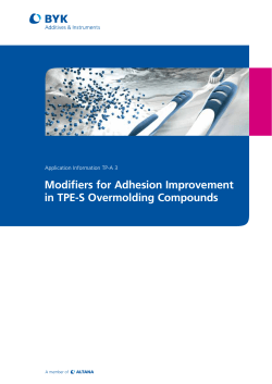 Modifiers for Adhesion Improvement in TPE