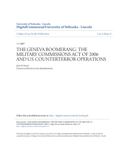 the geneva boomerang: the military commissions act of 2006 and