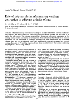 Role of polymorphs in inflammatory cartilage