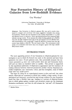 Star Formation History of Elliptical Galaxies from Low