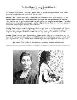 The School Days of an Indian Girl, by Zitkala-Sa