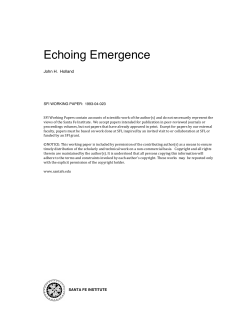 Objectives, Rough Definitions, and Speculations