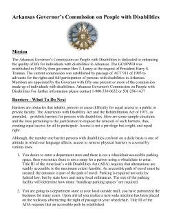 Arkansas Governor`s Commission on People with Disabilities