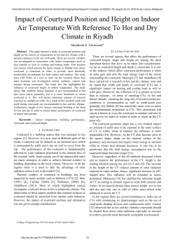 Impact of Courtyard Position and Height on Indoor Air Temperature