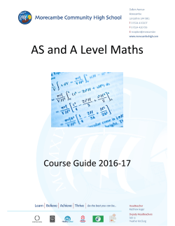 AS and A Level Maths