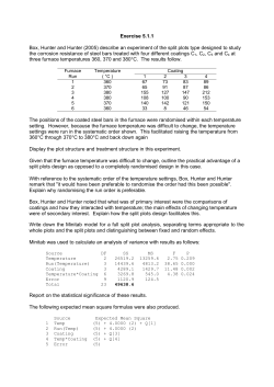 Exercise 5.1.1 Box, Hunter and Hunter (2005) describe an