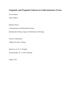 Linguistic and Pragmatic Patterns in Understatement Tweets