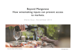 Beyond Manganese How winemaking inputs can prevent access to