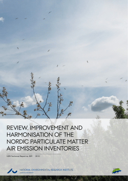 Review, improvement and harmonisation of the Nordic particulate