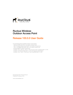 Ruckus Wireless Outdoor Access Point 100.0.0 User Guide