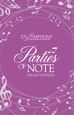 2014-2015 catalog - St. Louis Symphony Orchestra