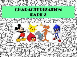 characterization part 2