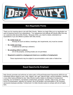 Non-Negotiable Points Equal Opportunity Employer