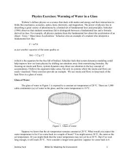 Physics Exercises: Warming of Water in a Glass