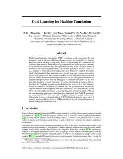 Dual Learning for Machine Translation