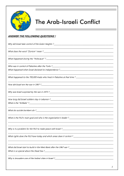 The Arab-Israeli Conflict