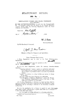 statutory rules. - Federal Register of Legislation