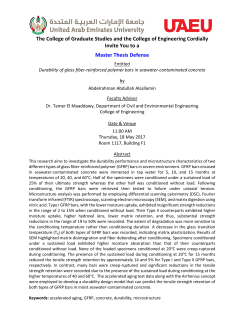 Durability of glass fiber-reinforced polymer bars in seawater