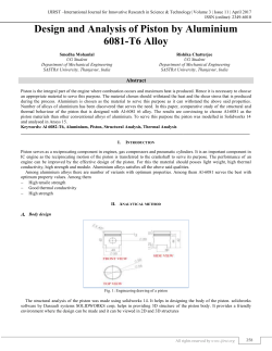 Design and Analysis of Piston by Aluminium 6081-T6 Alloy
