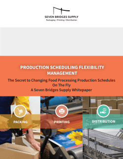 production scheduling flexibility management