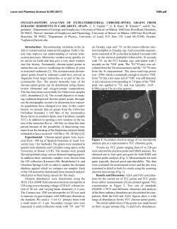 OXYGEN-ISOTOPE ANALYSIS OF EXTRATERRESTRIAL CHROME