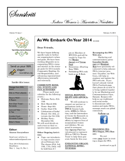 February 2014 Sanskriti - Indian Womens Association