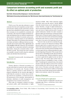 Comparison between accounting profit and economic profit and its