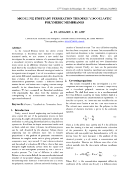 modeling unsteady permeation through viscoelastic polymeric