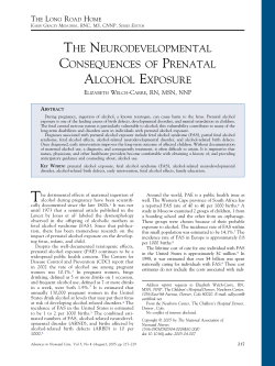 the neurodevelopmental consequences of prenatal alcohol exposure