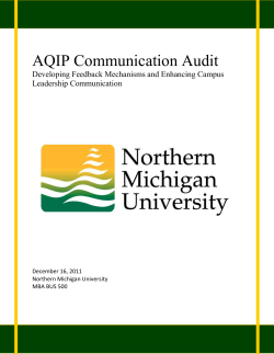 AQIP Communication Audit - Northern Michigan University