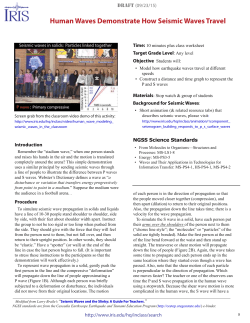 Human Waves Demonstrate How Seismic Waves Travel