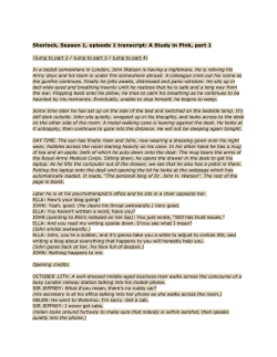 Sherlock, Season 1, episode 1 transcript: A Study in Pink, part 1