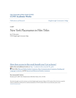 New York Placenames in Film Titles