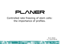 Controlled rate freezing of stem cells: the importance of profiles