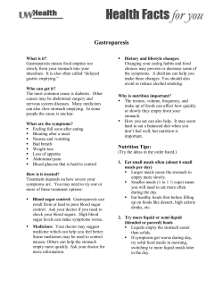 Gastroparesis