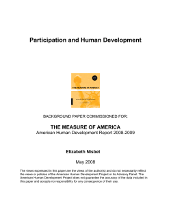 Participation and Human Development