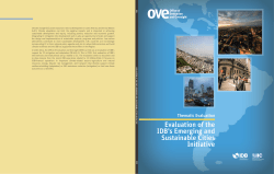 Evaluation of the IDB`s Emerging and Sustainable Cities Initiative
