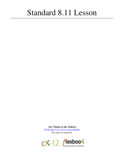 1 Standard 8.11 Lesson