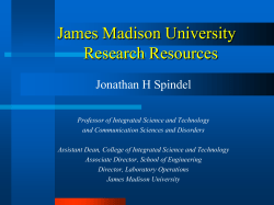 James Madison University Research Resources