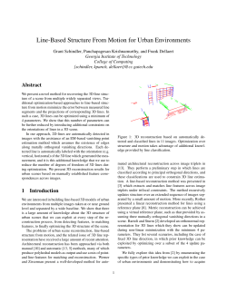 Line-Based Structure From Motion for Urban Environments