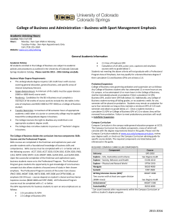 Advising Guide for 2015-2016