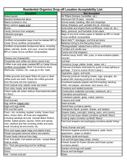 See a more detailed list of acceptable and unacceptable items.