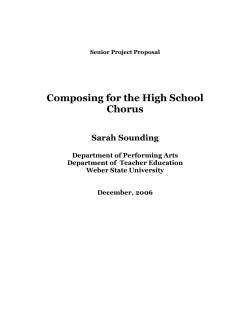 Composing for the High School Chorus