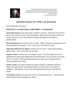 definitions of types of racism