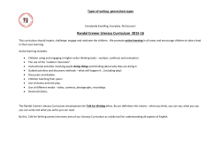 Randal Cremer Literacy Curriculum 2015-16