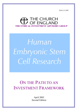 human embryonic stem cell research