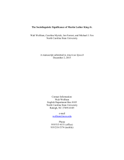 The Sociolinguistic Significance of Martin Luther