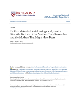Emily and Annie: Doris Lessing`s and Jamaica Kincaid`s Portraits of
