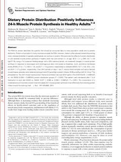 Dietary Protein Distribution Positively Influences 24